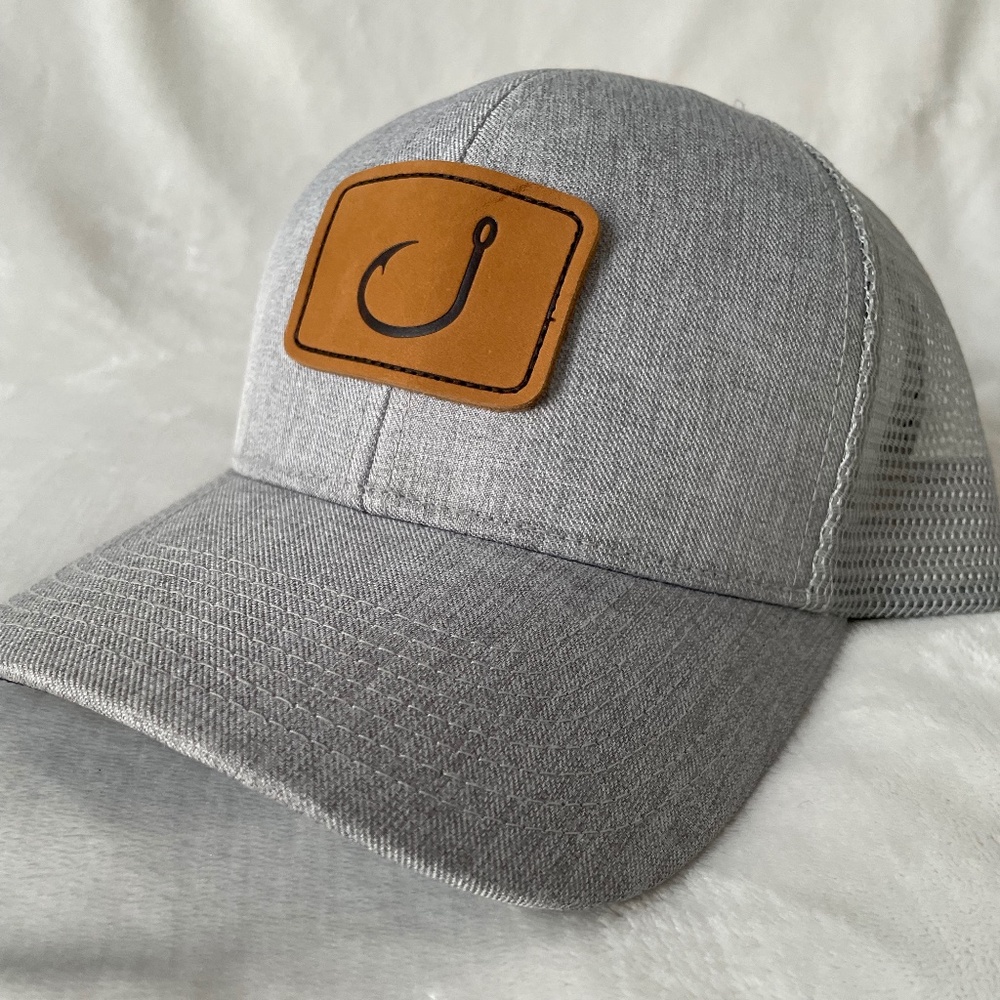 AVID Gear Light Gray Fishing Hook Snapback Hat